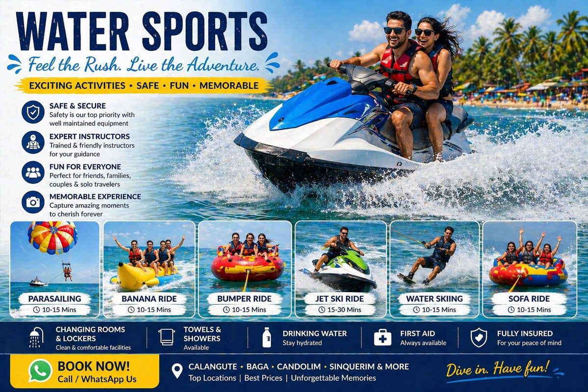 Water sports - jet ski, parasailing